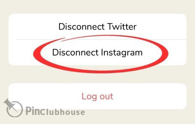 Disconnect Instagram account