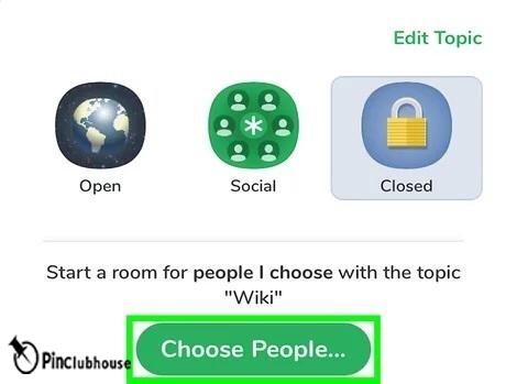 choose the people you want to invite to your room