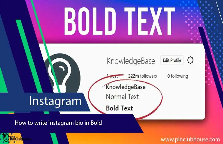 How to write Instagram bio in Bold