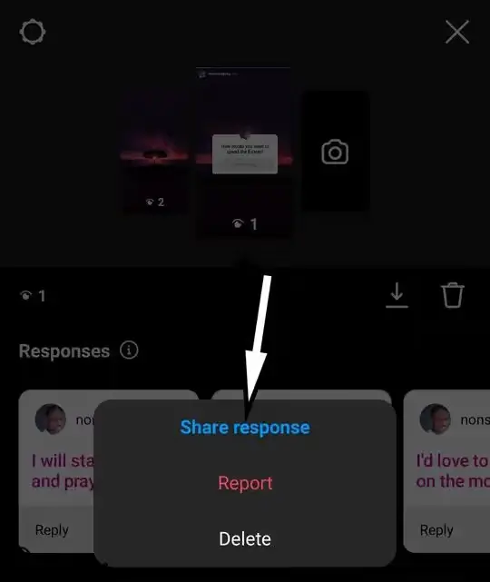 how to share multiple responses on instagram